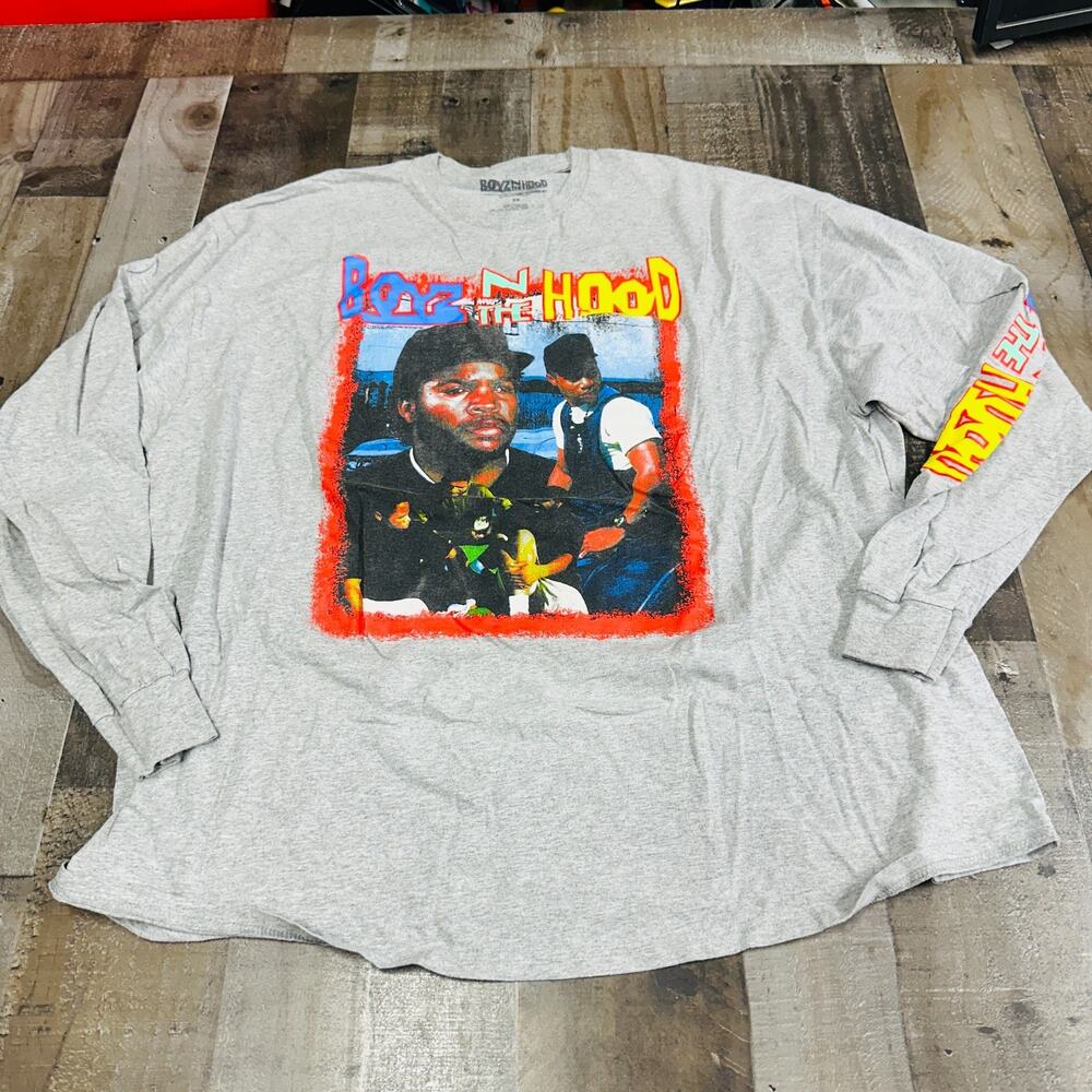 Boyz N The Hood Long Sleeve T-Shirt Sz Gray 3XL‎ - Grey